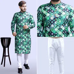 tibra collection Men Cotton Blend Kurta Pyjama Set-picture-2