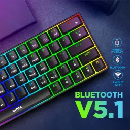 Intex Caliber Pro Keyboard RGB LED light Mechanical blue switch IT-WLKB011 Wireless Standard Gaming Keyboard Compatible with Desktop, Laptop, Mac Caliber Pro image 4