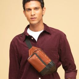 Assembly Cross Body Fanny Pack with Adjustable Strap for Comfort Travel - Flux - Rust- Waist Bag-image-9