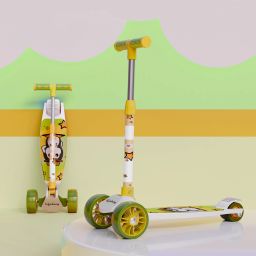Kick Scooter with Adjustable Height|Foldablewith PVC Wheel Kids Scooter-image-50