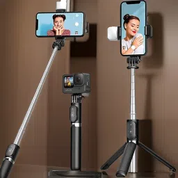 Clairbell QA5_R1S Bluetooth Selfie Sticks with Remote and Selfie Light Single Gimbal for Mobile-25