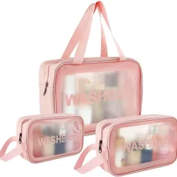 Toiletry Bag, Wash Make Up Bag Waterproof Zippered Cosmetic Bag, Carry Pouch Function refers to the purpose of Vanity Box. Makeup, Makeup and Jewellery, etc. Vanity Box-image-15
