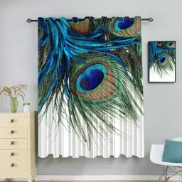 155 cm (5 ft) Polyester Room Darkening Window Curtain Single Curtain-12
