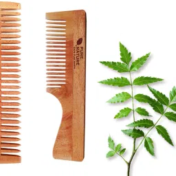 2 Handmade Wooden comb 100% Natural Neem Wood (Pack Of 2)-picture-31