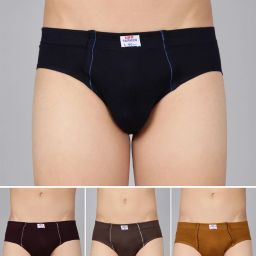 Pack of 4 Solid Men Brief-image-53