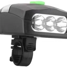 3 LED Bike Bicycle Front Head Light & Horn LED Front Rear Light Combo-image-6