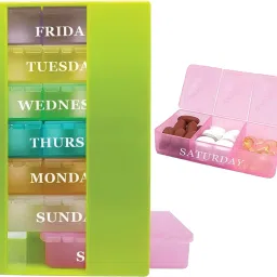 7 Medicine Organizer Box for 1 Week, 3 Times a Day - Pill & Tablet Storage Box Pill Box-15
