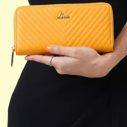 Women Casual Yellow Artificial Leather Wallet-image-30