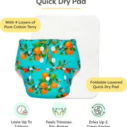 superbottoms Basic Certified Soft Fleece Lined Pocket Cloth Diaper with 1 Wet-Free Insert (FreeSize Reusable & Adjustable Cloth Diaper,Fits from 5-17 kg, Peaches) image 3