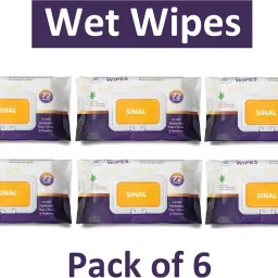 Pack of 6 Wet Wipes (72 leaf each) Wipes With Protect Sensitive Skin WIP52.2-17