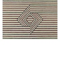 saraswatii global Brown & Cream Striped Hand Tufted Rectangular Carpet image 2