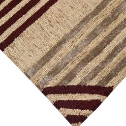 saraswatii global Red & Brown Geometric Printed Hand Tufted Rectangular Carpet image 4