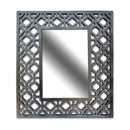 VAS collection home Ethnic Motifs Textured Black Rectangular Mirror image 1