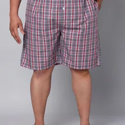 URBAN SCOTTISH Plus Size Checked Cotton Boxer-image-74