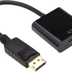 microware HDMI Cable 0.02 m Display Port DP Male to HDMI Female Adapter Cable for DELL , HP , AMD-image-96