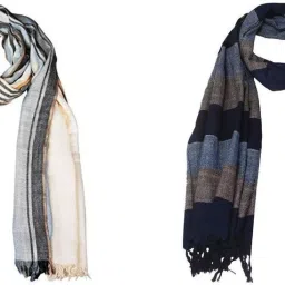 Self Design Pure Cotton Men Multicolor Fancy Scarf-image-49