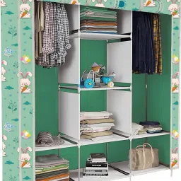 Cartoon Rabbit Print PP Collapsible Wardrobe-image-12
