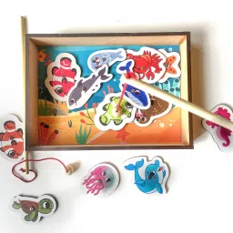 Wooden Magnetic Fishing Toy Game-18