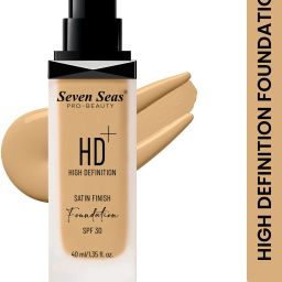 HD High Definition Satin Finish Oil Free Foundation For Face Makeup (SPF-30) Foundation-image-1