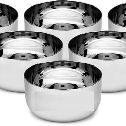 Stainless Steel Vegetable Bowl stainless steel heavy gauge bowl set of 6-image-9