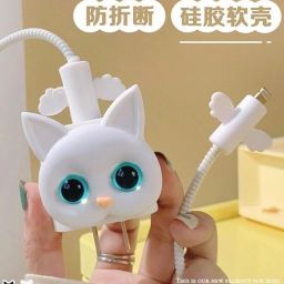 Micvir Charger Cover for iPhone 18W-20W Charger, 3D Cartoon Design Cat Mullti, Spiral Cable Protector-image-49