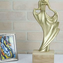 Maison Modern Gold-Toned Whimsy Lady Large Metal Figurine Showpiece-image-84