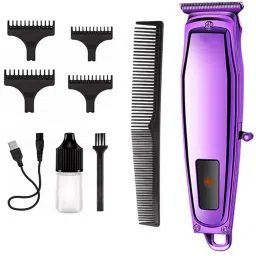 Crostal Professional powerful Rechargeable Metal Body with LED Display for men Trimmer Fully Waterproof Grooming Kit 90 min Runtime 0 Length Settings-image-124