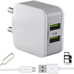 Wall Charger Accessory Combo for Xiaomi Redmi 6A Plus, Samsung Galaxy A7 (2018) / A 7, Realme 3i, Samsung Galaxy A10, Samsung Galaxy On8, Samsung Galaxy On5, Alcatel 3T 10, Samsung Galaxy J6+ / J 6 Plus, Xiaomi Redmi 4, realme 1, realme 2, realme 2 pro, realme 3, realme 3 pro, realme 3i, realme 4, realme 5, realme c1 2019, realme c1, realme c2, realme u1, Xiaomi Redmi Note 4, Xiaomi Redmi Note 5 Pro, Realme C15 / C 15, Asus Zenfone Max Pro M1, Oppo F11 Pro, Samsung Galaxy A7, Samsung Galaxy A7 Duos-image-8