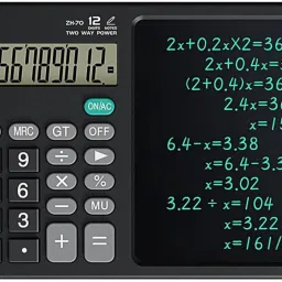 Productivity Hub: Calculator with Integrated E-Writer Advanced Desktop Calculator with Integrated E-Writer and Solar Power Financial Calculator-23