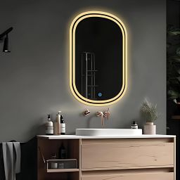 Rectangular LED Mirror For Bathroom Size 18x24, Decorative Mirror with Lights Lighted Mirror-image-38