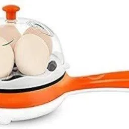 pratyaksh 2 in 1 Single Layer Egg Boiler Steamer Cooker with Handle and Capacity of 7 Eggs |Egg Boiling Non-Stick Steamer and Egg Frying Pan Machine Egg Cooker image 2