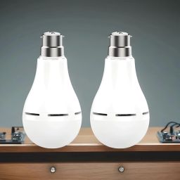 Inverter bulb 12W LED & 2000mAh battery 4hrs emergency light Pack of 2 bulbU5146 4 hrs Bulb Emergency Light-image-82