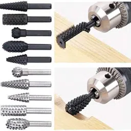 High-speed steel Rotary Files Burr Drill Rotating Thorn Head 5pcs/set olishing Accessories DIY Electric Grinding Head Woodworking Tools-picture-17
