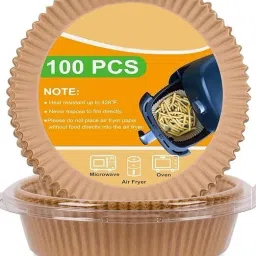 Parchment for Baking Roasting Microwave (100 pcs ROUND Frying Paper) Airfryer Grill Pan-picture-14