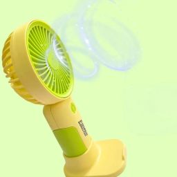Gift Collection 3 Speed Portable Mini Rechargeable Fan With Stand & USB Charging Cable Personal High Speed Fan for Women, Makeup, Men, Office, Travel, Ground, Stadium Rechargeable Fan, USB Fan-22