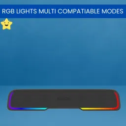 Clairbell AudioBar (PORTABLE HOME THEATER SOUNDBAR)Dynamic Thunder Sound With RGBLightR332 25 W Bluetooth Soundbar-picture-2