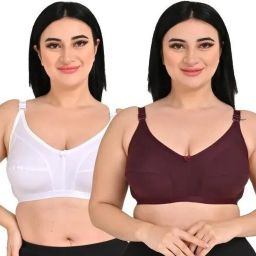 Pack of 2 Women Full Coverage Non Padded Bra-image-106
