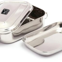 Rectangle Lunch Box/Food Pack, High Polish 1 Tier Tiffin Box for School & Office 1 Containers Lunch Box-image-11