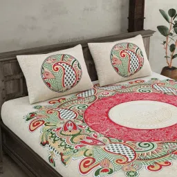 260 TC Cotton King Printed Flat Bedsheet-image-18