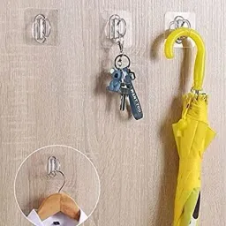 Round Sticker Ring Hook Multi-Functional Adhesive Hook Sticker Wall Punch Hook 6-image-18