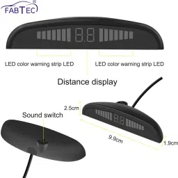 celix PARKSENS1c62 Car Reverse Parking Sensor with LED Display 200-30cm Range- White Parking Sensor image 2