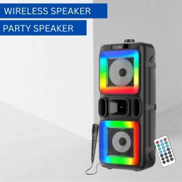 Clairbell Pushpa(PORTABLE BLUETOOTH PARTY SPEAKER) 3D Sound With Karaoke Mic/RGB LightL116 40 W Bluetooth Party Speaker-picture-19