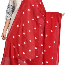 Pure Cotton Printed Red Women Dupatta-image-12
