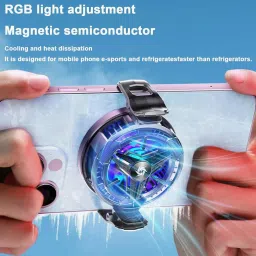 Retail Infinity Mobile Radiator Cooling Fan With RGB Lights For Android & IOS Cooling Pad image 2