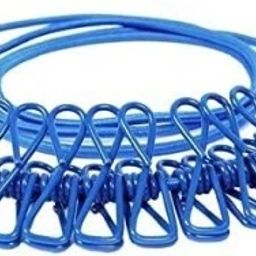 Clothes Hanging 2 Hook Drying Rope 12 Clips Portable Outdoor Travel Clothesline Microfibre Retractable Clothesline-image-66