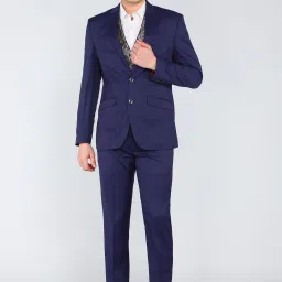 Men 2SB 3 PC NOTCH WITH PIPING W/C-S.SLIM Solid Suit-image-9