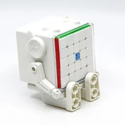 hawkister MoYu Cube Robot Meilong 5M 5x5 Magnetic Cube Stickerless + Robot Toy Display Box image 3