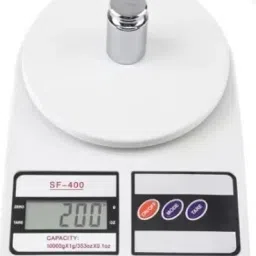 Sitrus Digital 10kg x 1g Kitchen Scale SF_400 Balance Multi-purpose weight measuring machine Weighing Scale (White) Weighing Scale-0