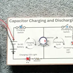 DIY Science Project Charging & Discharging Capacitor Working Kit Educational Electronic Hobby Kit-12