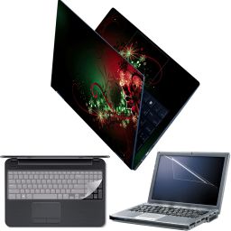 Techfit Full Body Laptop Skin with Screen Guard and Key Guard Christmas Tree Decoration Combo Set-picture-4